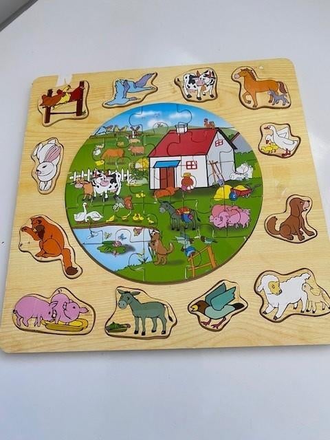 Houten puzzel boerderij, Ophalen, Gebruikt