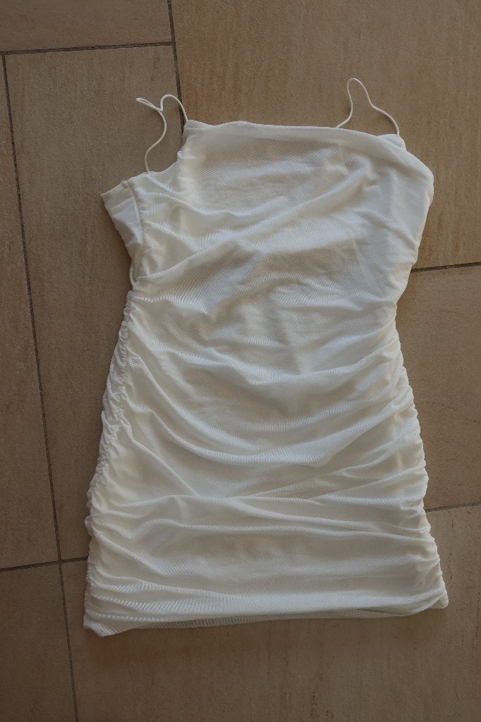 IZGS Shein jurk wit S, Kleding | Dames, Ophalen, Wit, Zo goed als nieuw, Maat 36 (S)