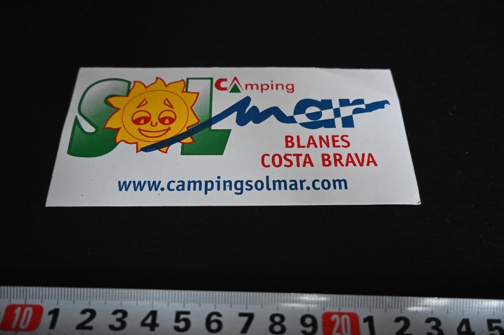 sticker Spanje Camping SOLMAR Blanes Costa Brava, Verzamelen, Stickers, Zo goed als nieuw, Ophalen