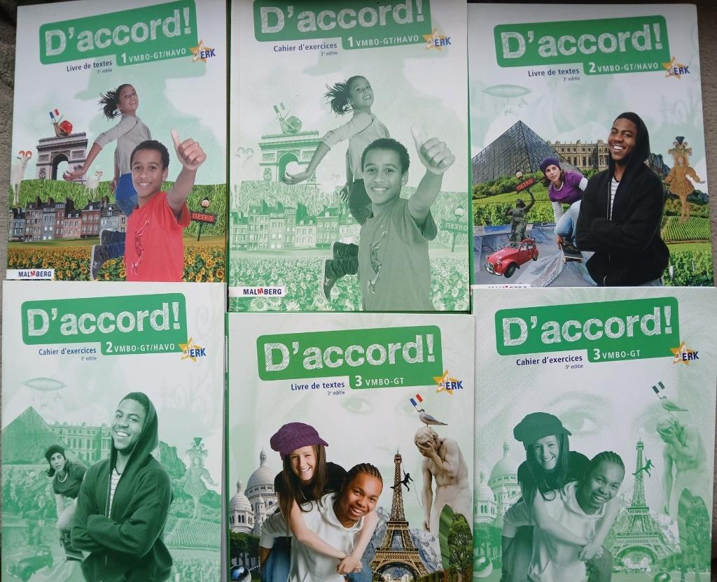 D'ACCORD! 3e ed. FRANS Onderbouw VMBO-GT/HAVO 1, 2 of 3 ZGAN, Boeken, Verzenden, Zo goed als nieuw, Frans, Malmberg