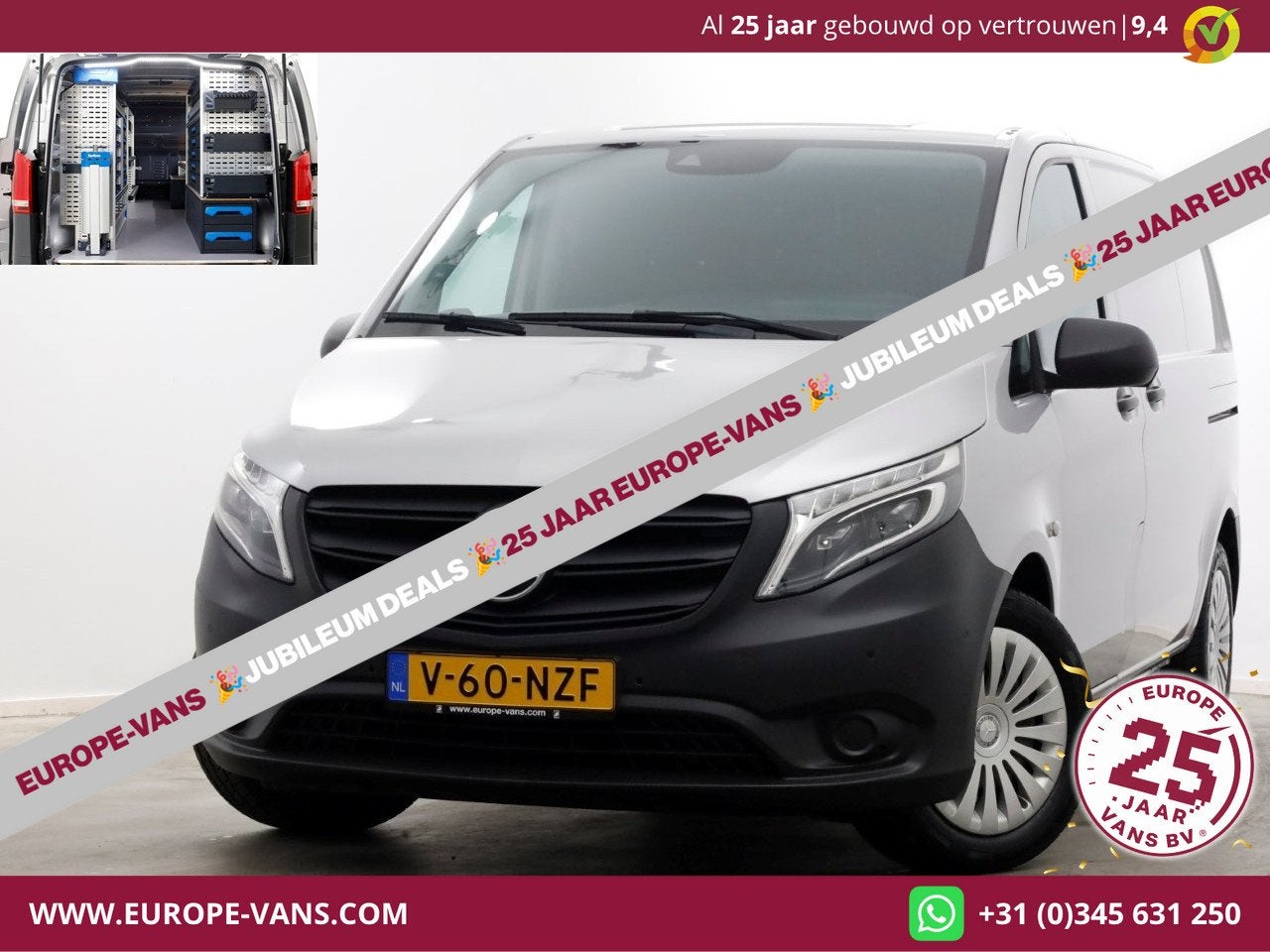 Mercedes-Benz Vito 114 CDI 136pk Compact 9G Automaat 2x Schu, Auto's, Gebruikt, Euro 6, 4 cilinders, 2000 kg