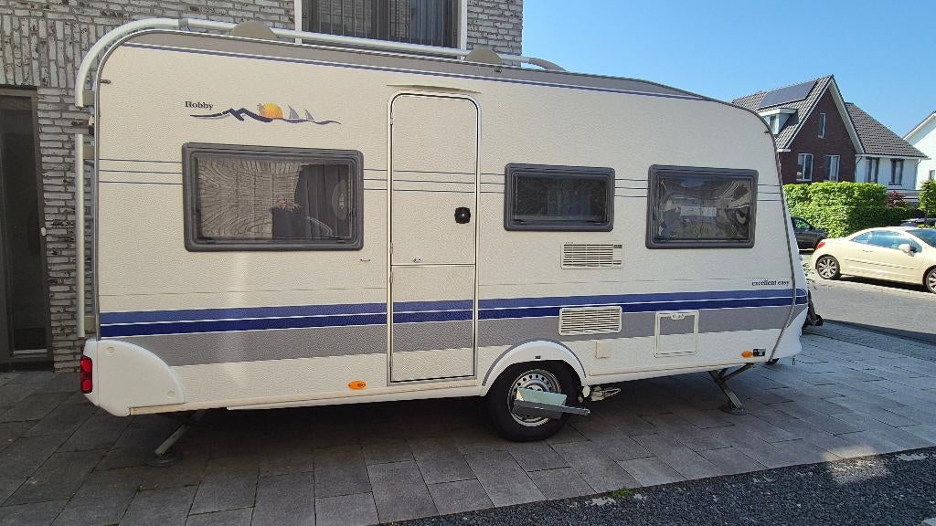 Hobby 450 UF excellent easy 2004, Caravans en Kamperen, Caravans, Rondzit, Hobby, Dwarsbed, Particulier