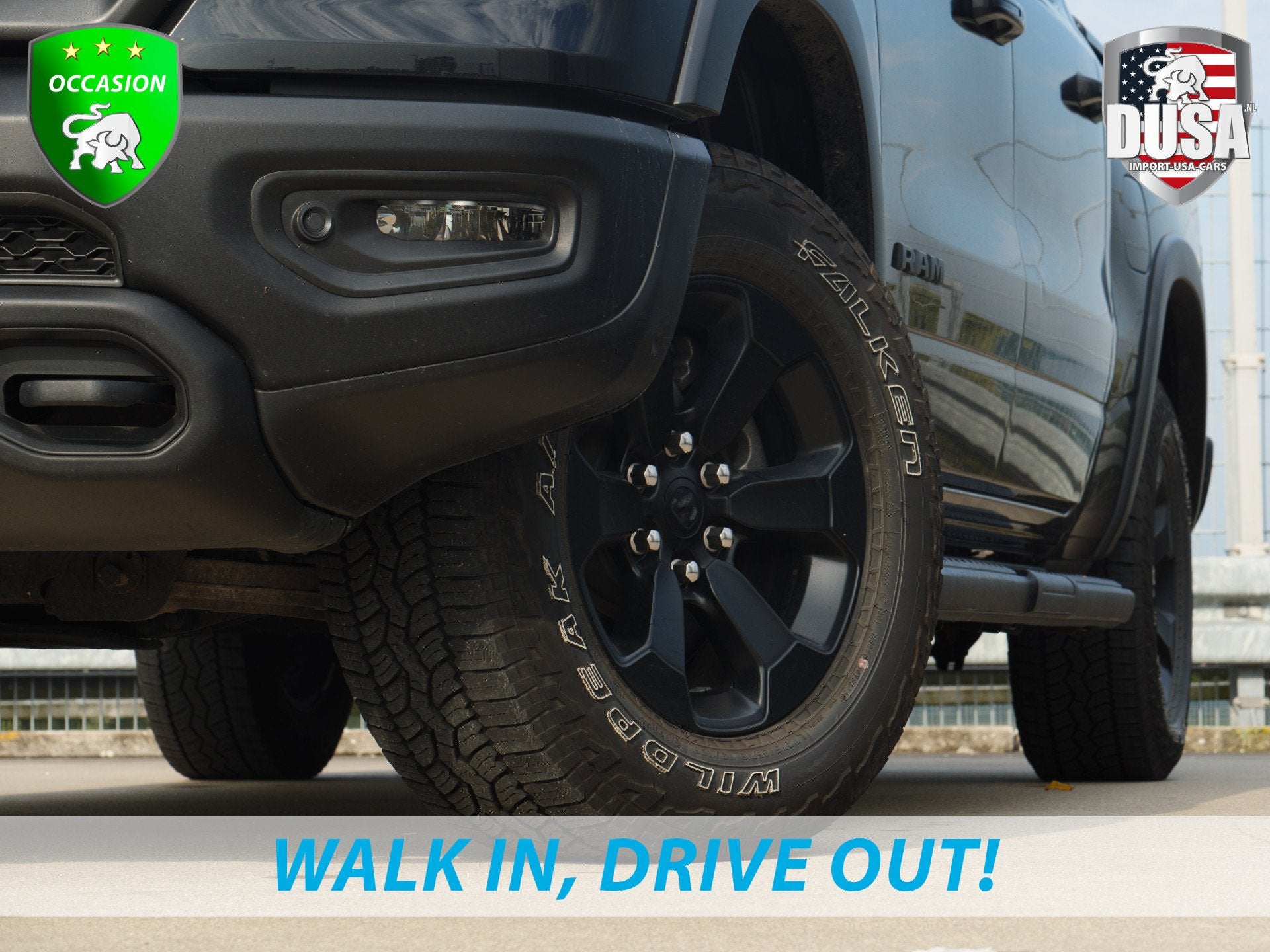 RAM 1500 Rebel | 3.6L V6 | Crew Cab | Full | HUD | Leder | D, Auto's, Dealer onderhouden, Gebruikt, Zwart, Bedrijf