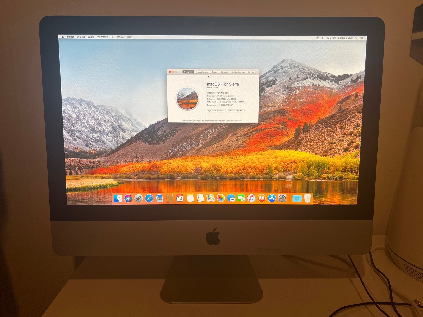 Apple iMac 21.5-inch (Mid 2011) - 16GB RAM, 500GB HDD, Computers en Software, Apple Desktops, Ophalen, Gebruikt, 2 tot 3 Ghz, HDD