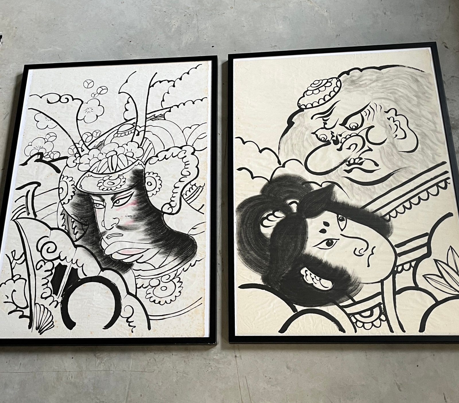 2 Moderne Aziatische inkttekeningen, Ophalen