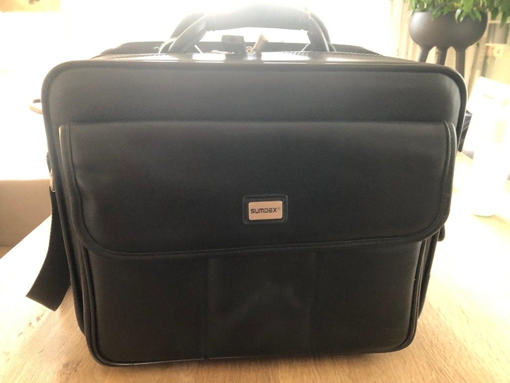 Leren laptop of documenten tas, Ophalen of Verzenden, Gebruikt, Zwart, Leer