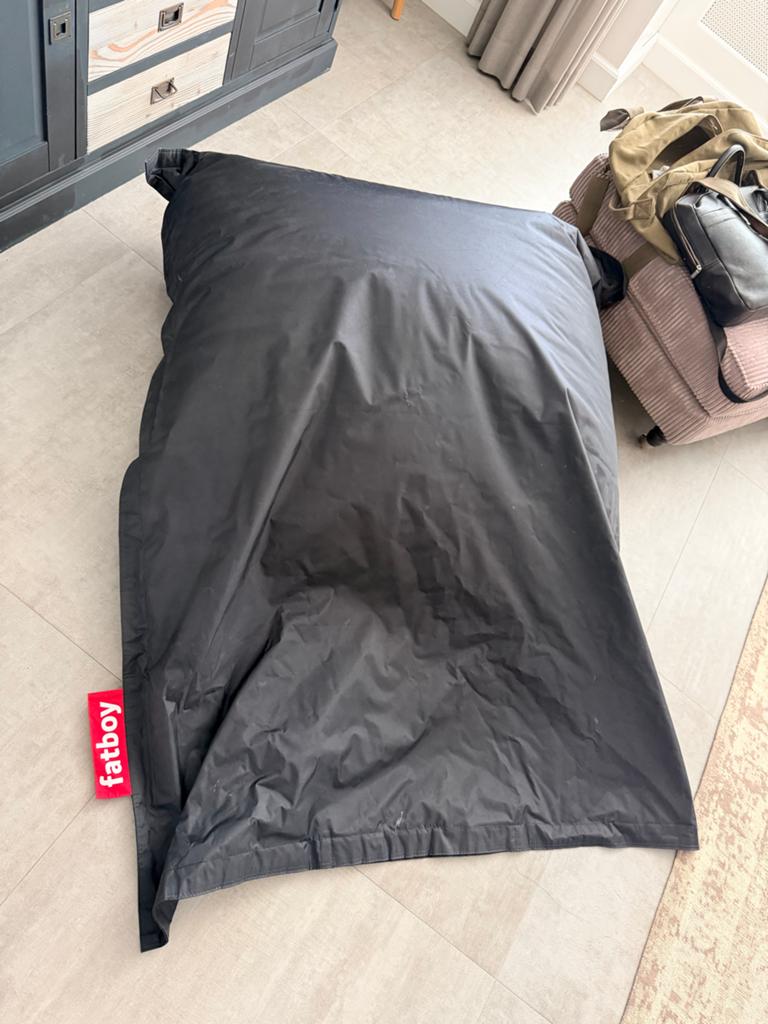 Fatboy Original Zitzak Zwart 140x180 cm, Huis en Inrichting, Zitzakken, Ophalen of Verzenden, Zo goed als nieuw, Zwart, Zitzak