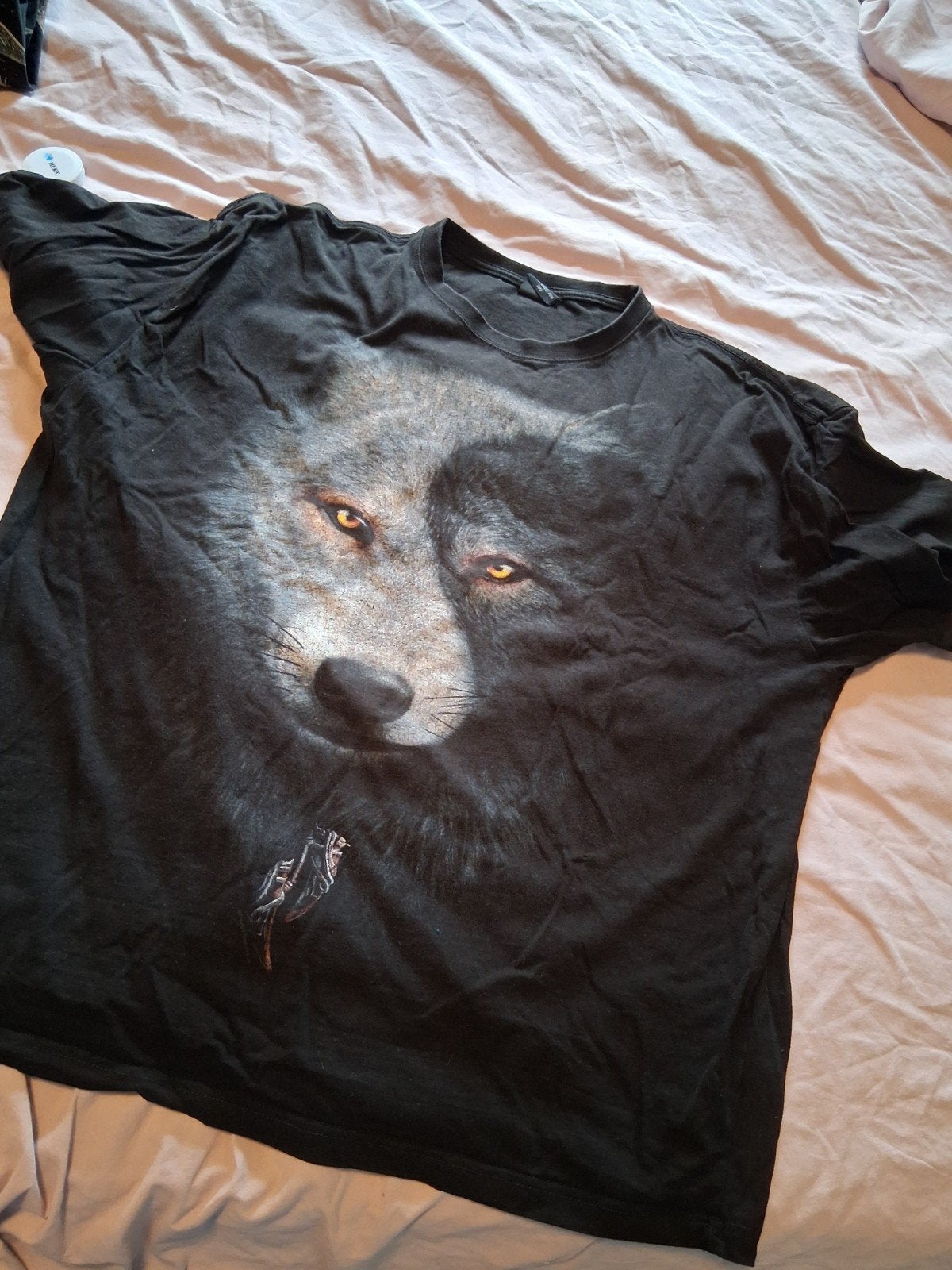 Zwart T-shirt met wolf print - Spiral Direct 3XL, Zwart, Overige maten, Ophalen of Verzenden, Gedragen