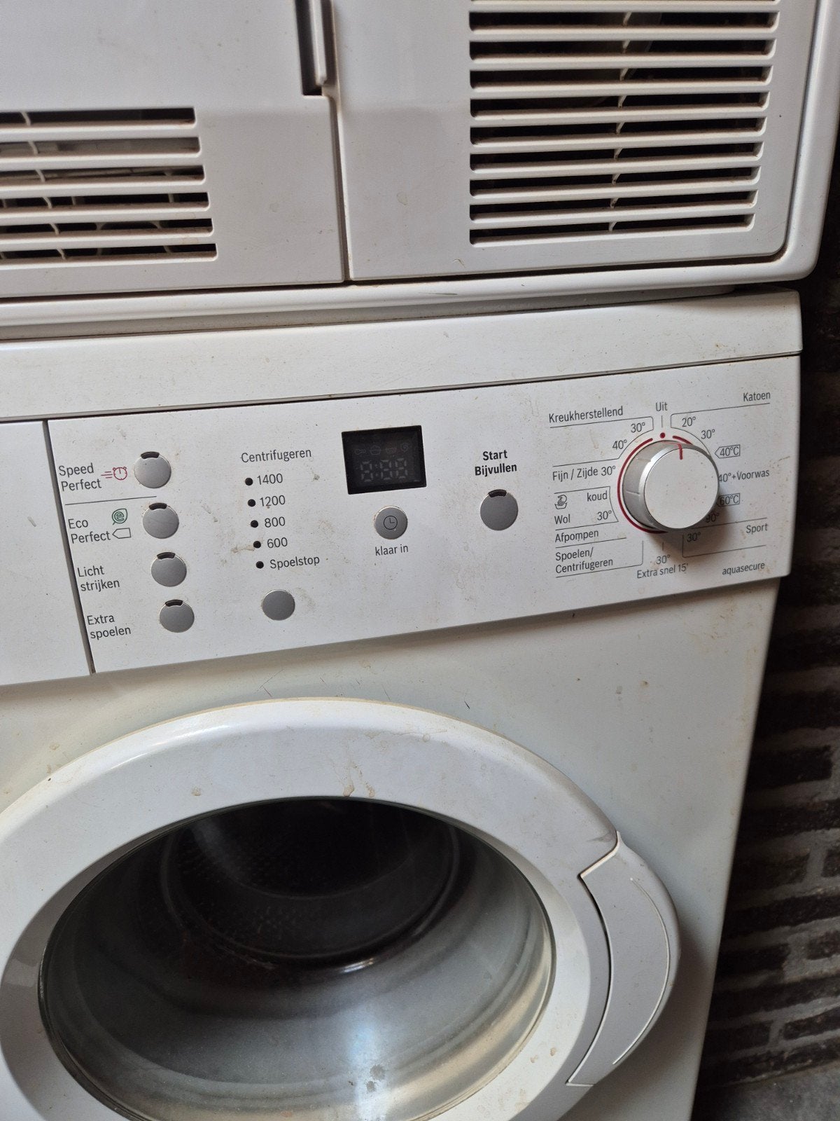 Washmachine merk bosch, Ophalen, 1200 tot 1600 toeren