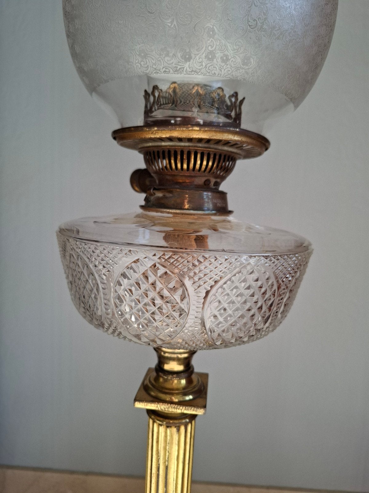 Schitterende Engels antieke lamp James Hinks&Son, Ophalen of Verzenden