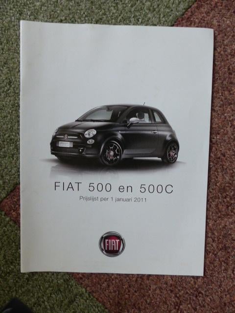 Fiat 500 en 500 C Prijslijst 1 januari 2011, Ophalen of Verzenden, Gelezen, Overige merken