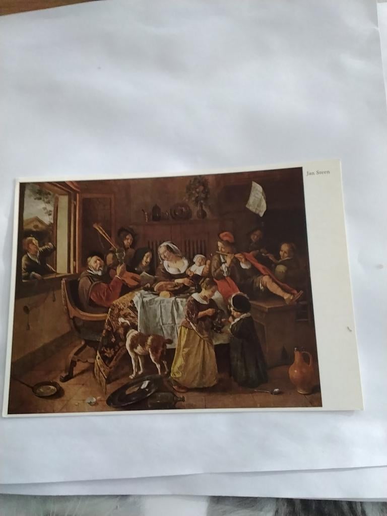 JAN STEEN. HET VROLIJKE HUISGEZIN, Ophalen of Verzenden
