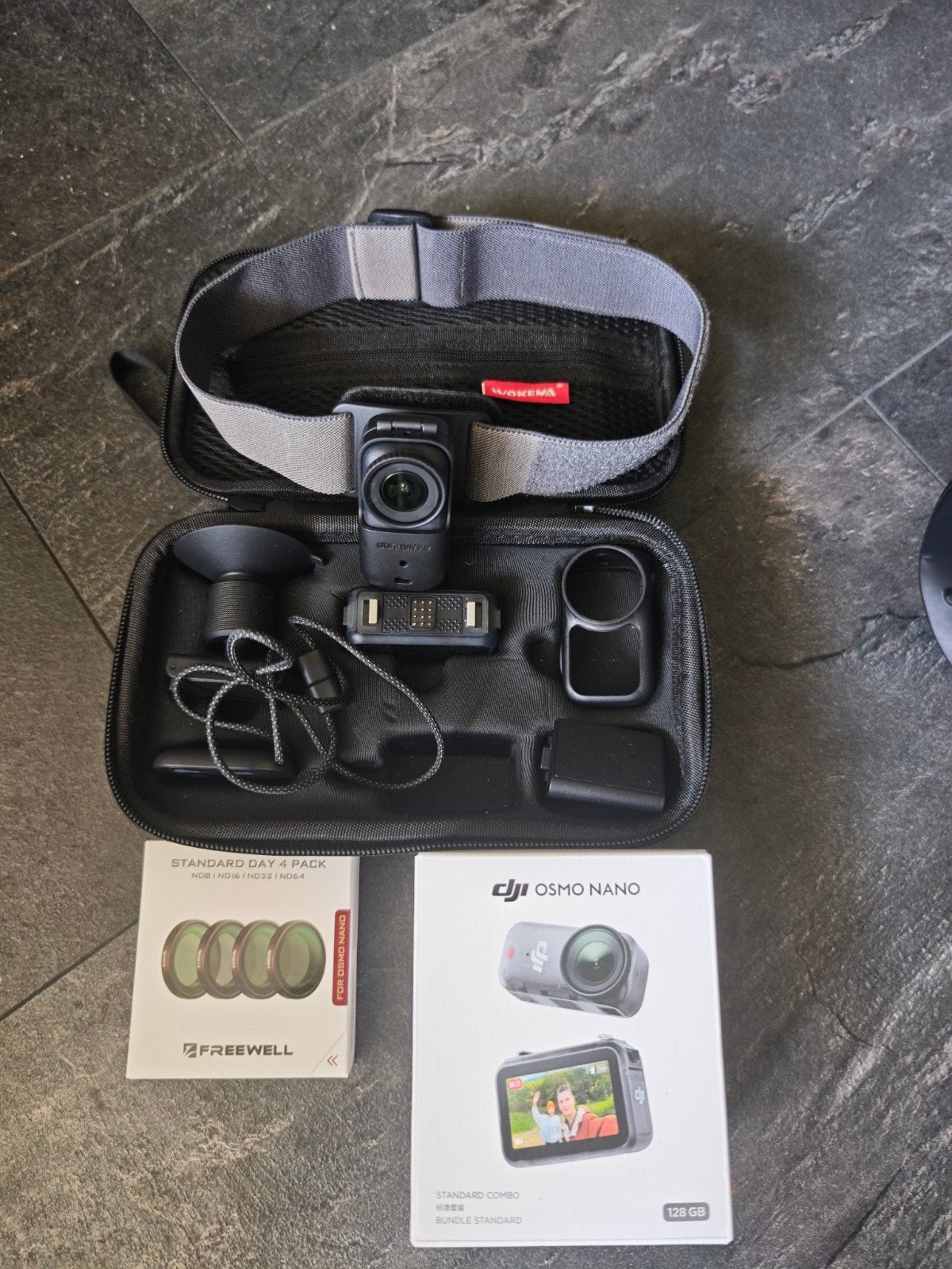 dji Osmo nano 128gb nd filters hoofdband case, Ophalen, Zo goed als nieuw, Overige merken