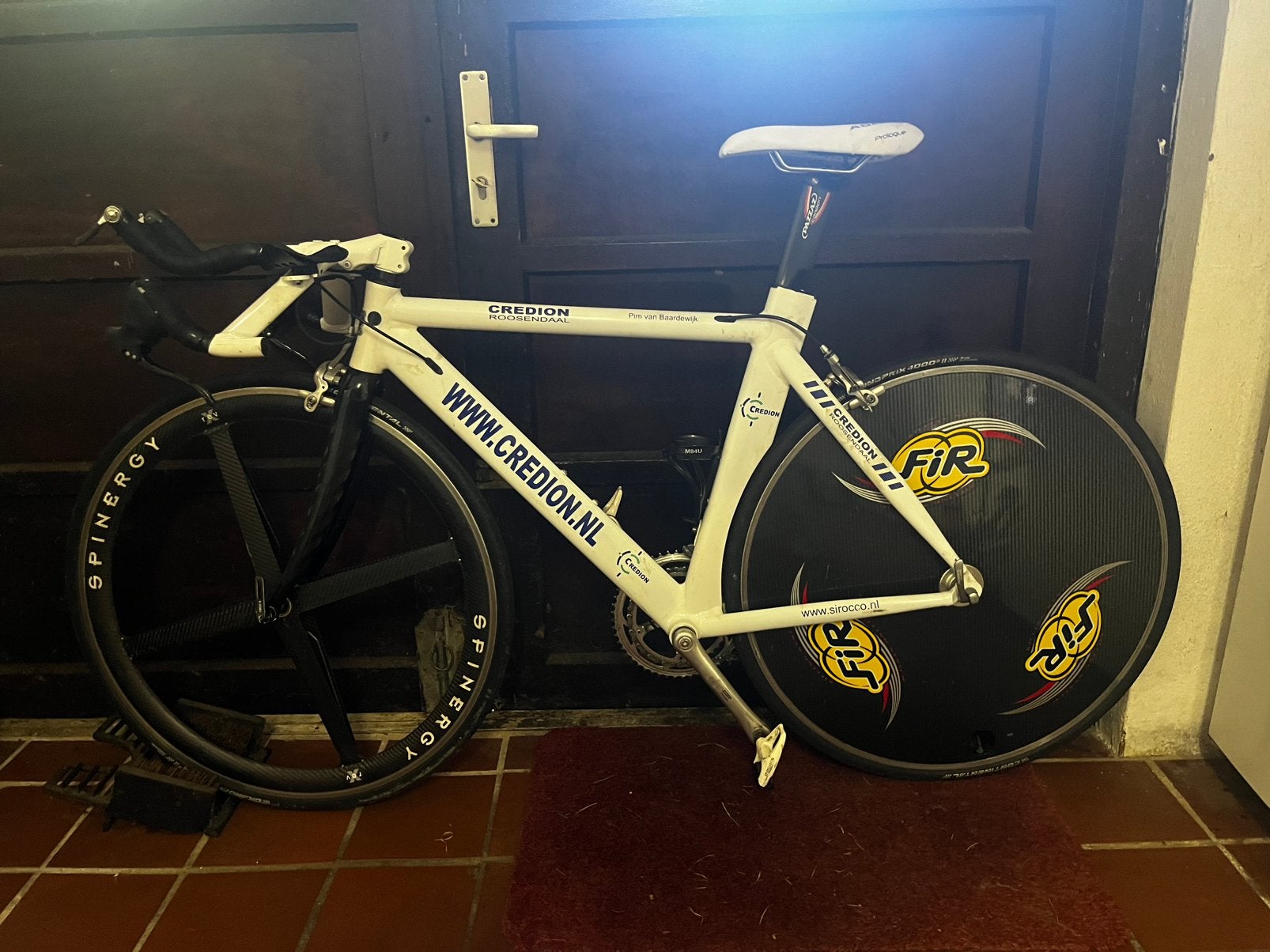 Sirocco TT/Triathlon fiets, Campagnolo Record, 56cm, Gebruikt, Velgrem, Aluminium, 15 tot 20 versnellingen