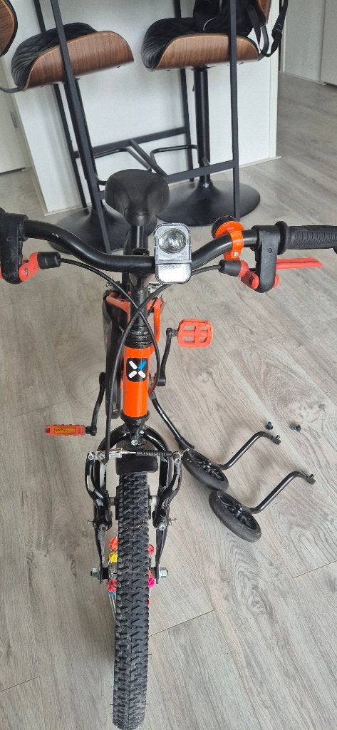 Btwin kinderfiets 16 inch, Ophalen, Zijwieltjes, 16 tot 20 inch, Velgrem