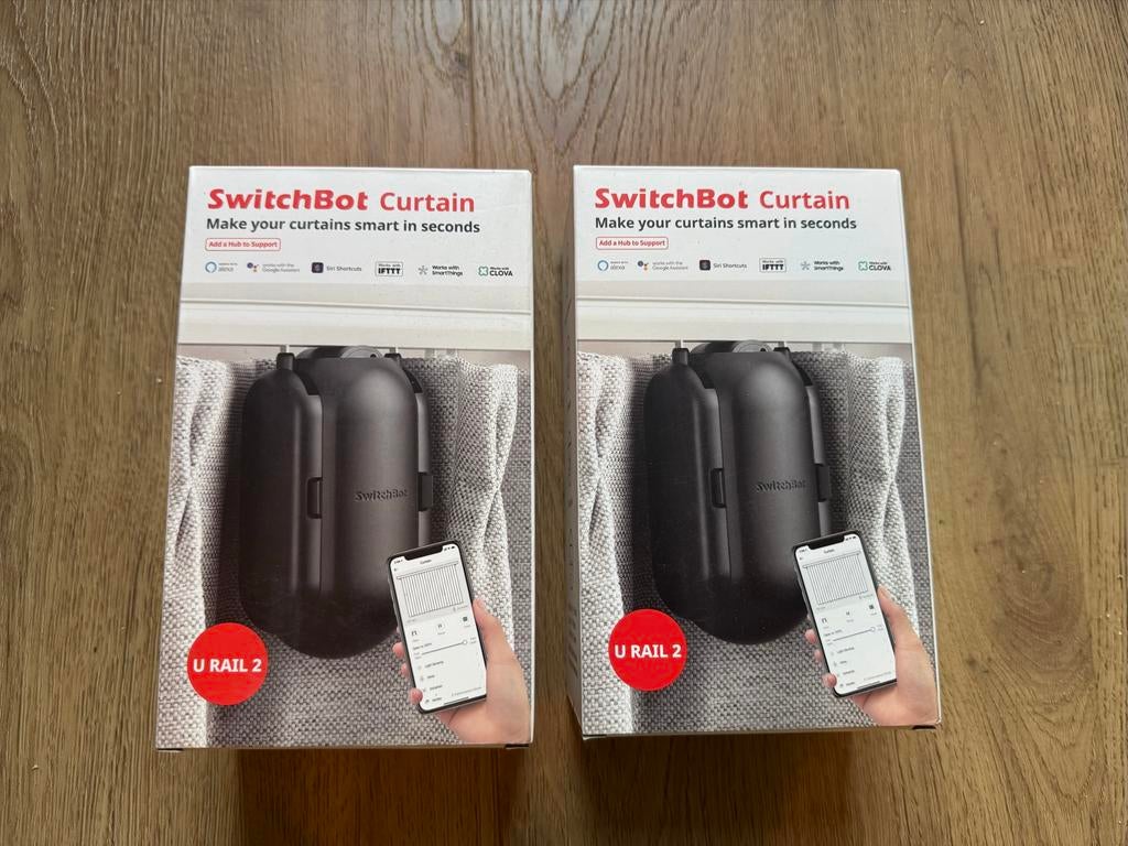 SwitchBot Curtain U Rail 2 - Maak je gordijnen slim, Ophalen, Minder dan 50 cm, Zwart, Nieuw