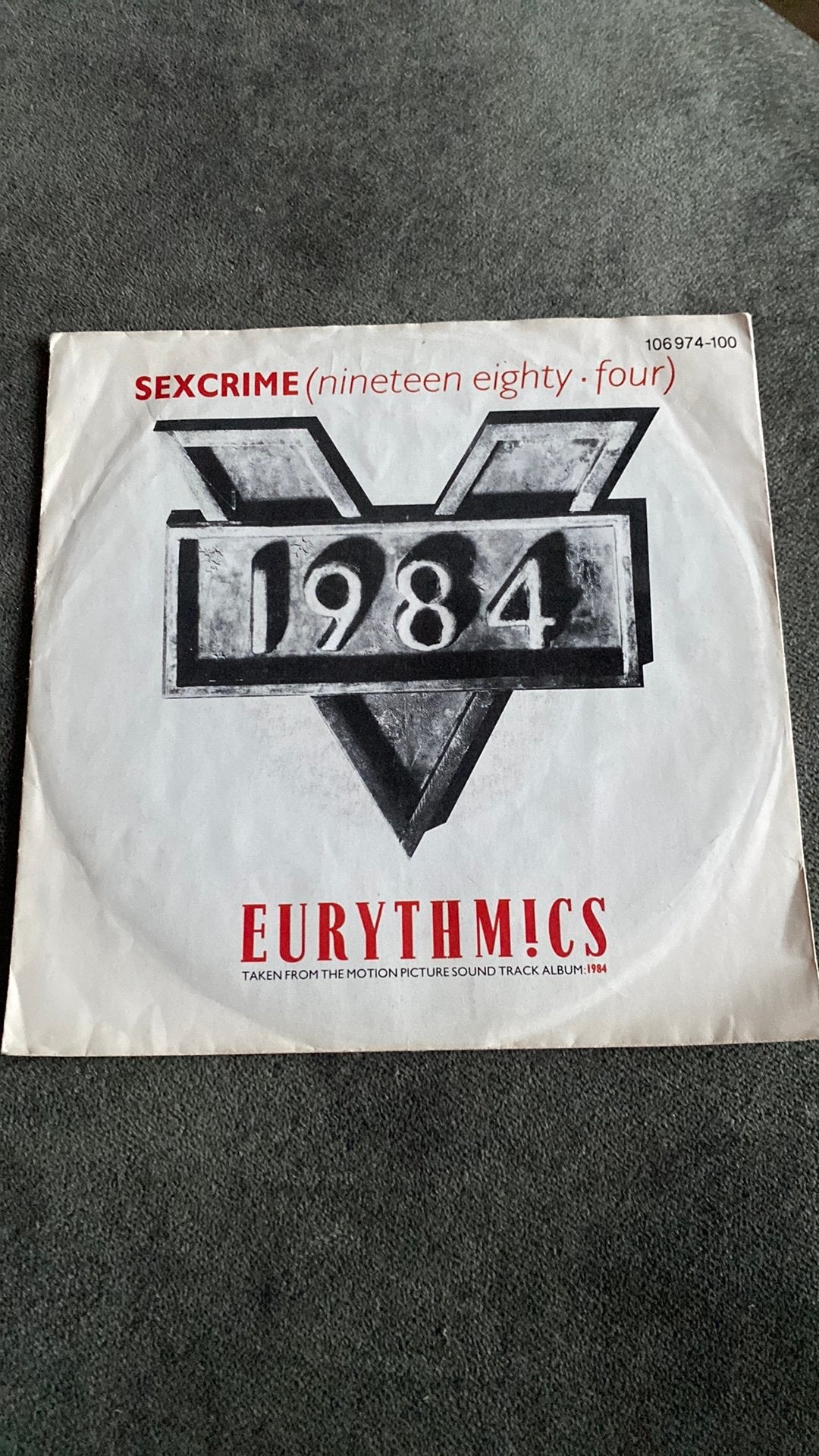 Vinyl single Eurythmics - Sexcrime, Ophalen of Verzenden, Zo goed als nieuw, Pop