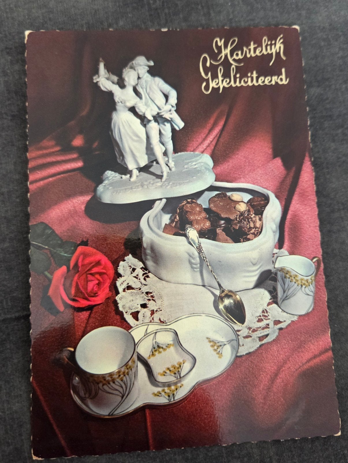 Vintage Ansichtkaart: Hartelijk Gefeliciteerd - 1973, Verzamelen, Ansichtkaarten | Themakaarten, Verzenden, 1960 tot 1980, Gelopen