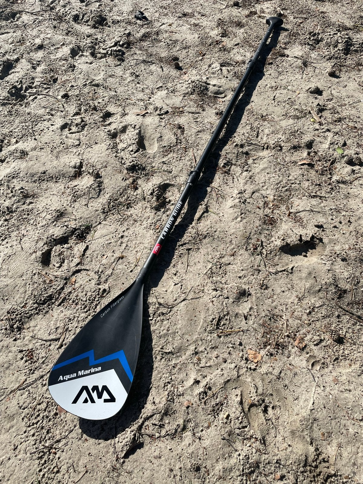 Aqua Marina Carbon-fiberglas SUP peddel - Als nieuw, Watersport en Boten, Ophalen, Zo goed als nieuw, Enkelbladige peddel