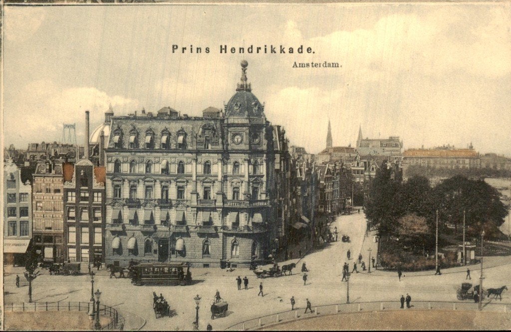 Amsterdam - Prins Hendrikkade - Hotel Victoria, Ophalen of Verzenden, Voor 1920, Gelopen, Noord-Holland