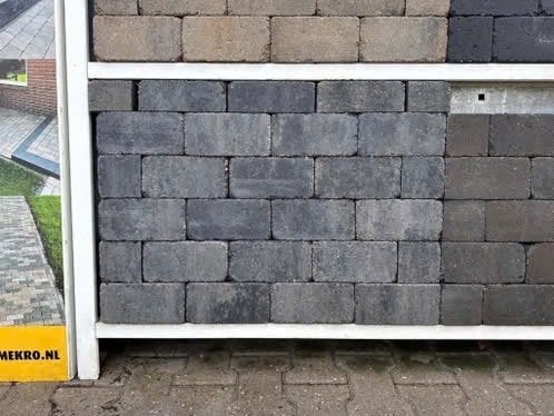 stonique trommel betonstraatsteen 6 cm grijs/zwart, Tuin en Terras, Tegels en Klinkers, Nieuw, Terrastegels, Beton, 10 m² of meer