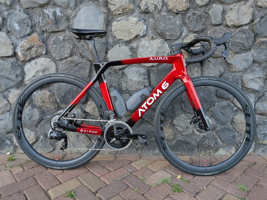 Atom6 Auro, maat 54, SRAM Rival, power meter, carbon wielen, 28 inch, Gebruikt, Carbon, Heren