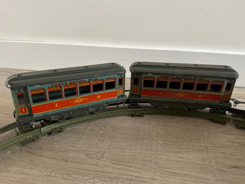 Oude trein en rails F.S. 1400 INGAP, Hobby en Vrije tijd, Modeltreinen | H0, Ophalen, Gebruikt, Gelijkstroom, Fleischmann
