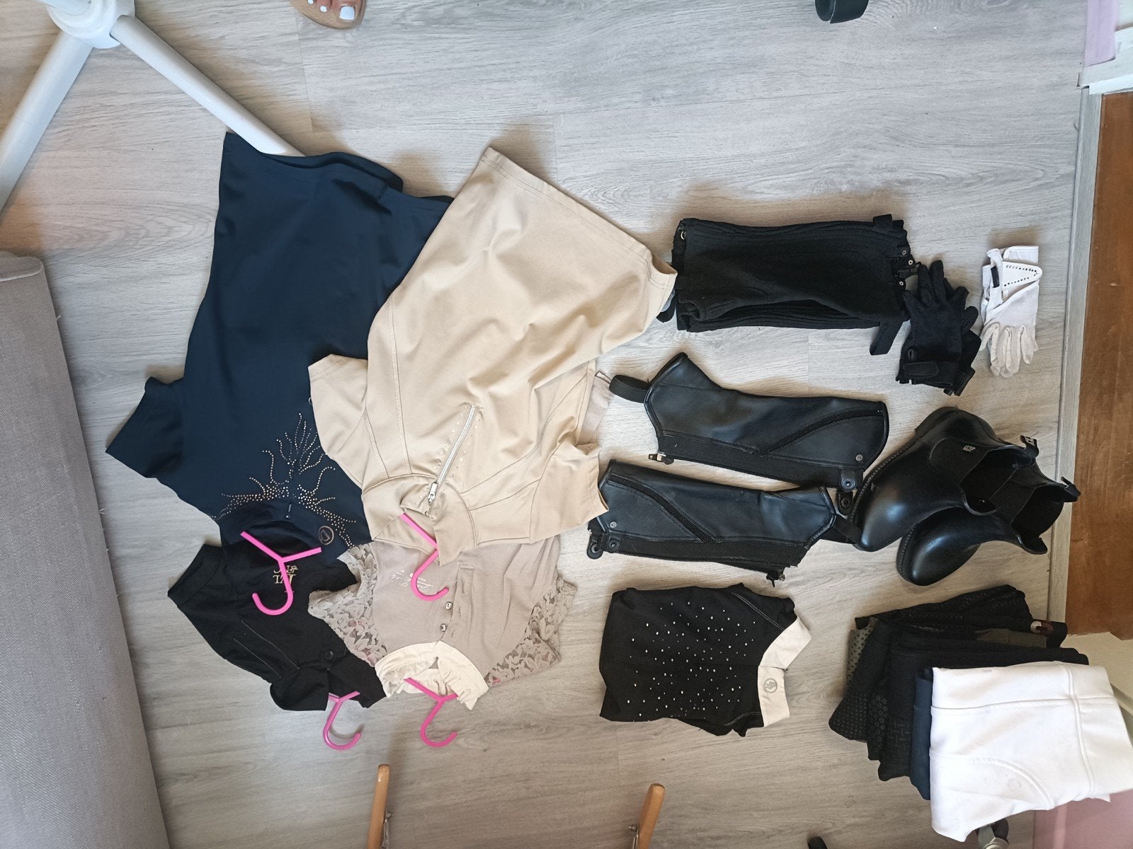 Leuke meiden paarden kleding laarsjes chaps handschoenen, Ophalen of Verzenden