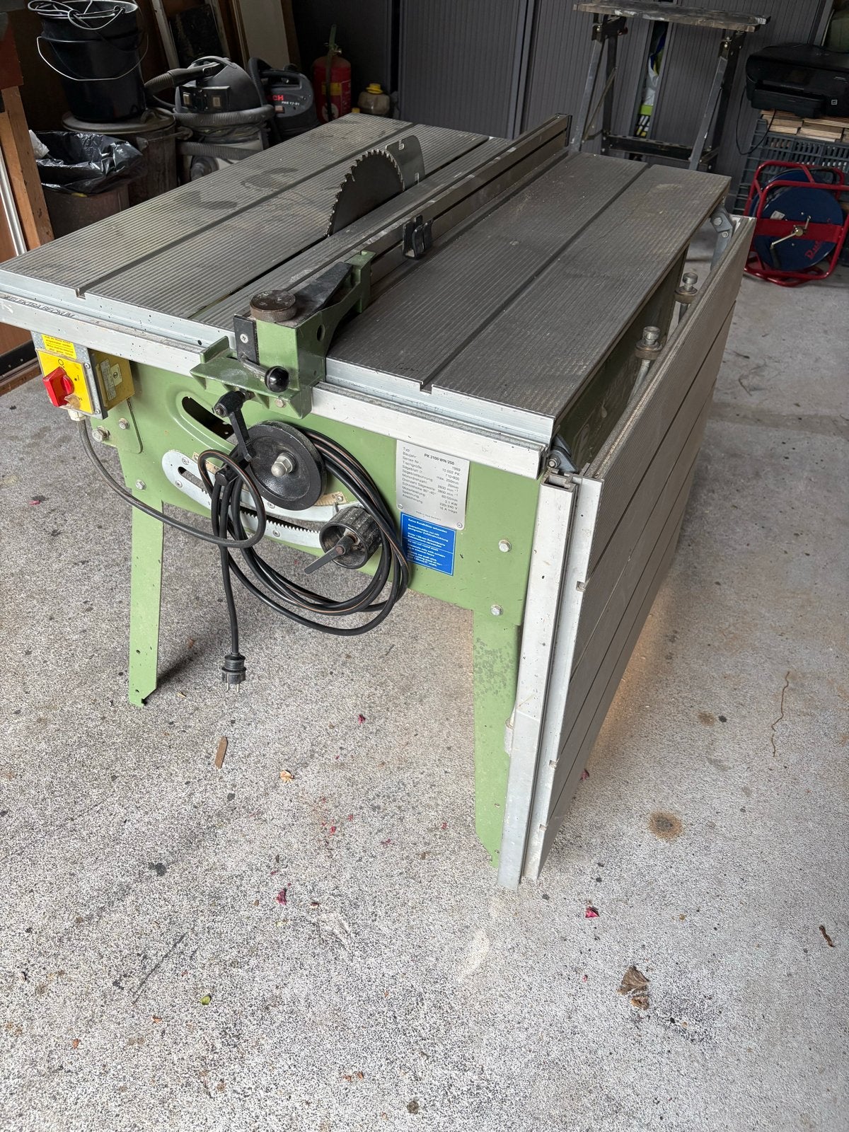 Zaagtafel Elektra Beckum, Ophalen, Gebruikt, Cirkelzaag, 70 mm of meer