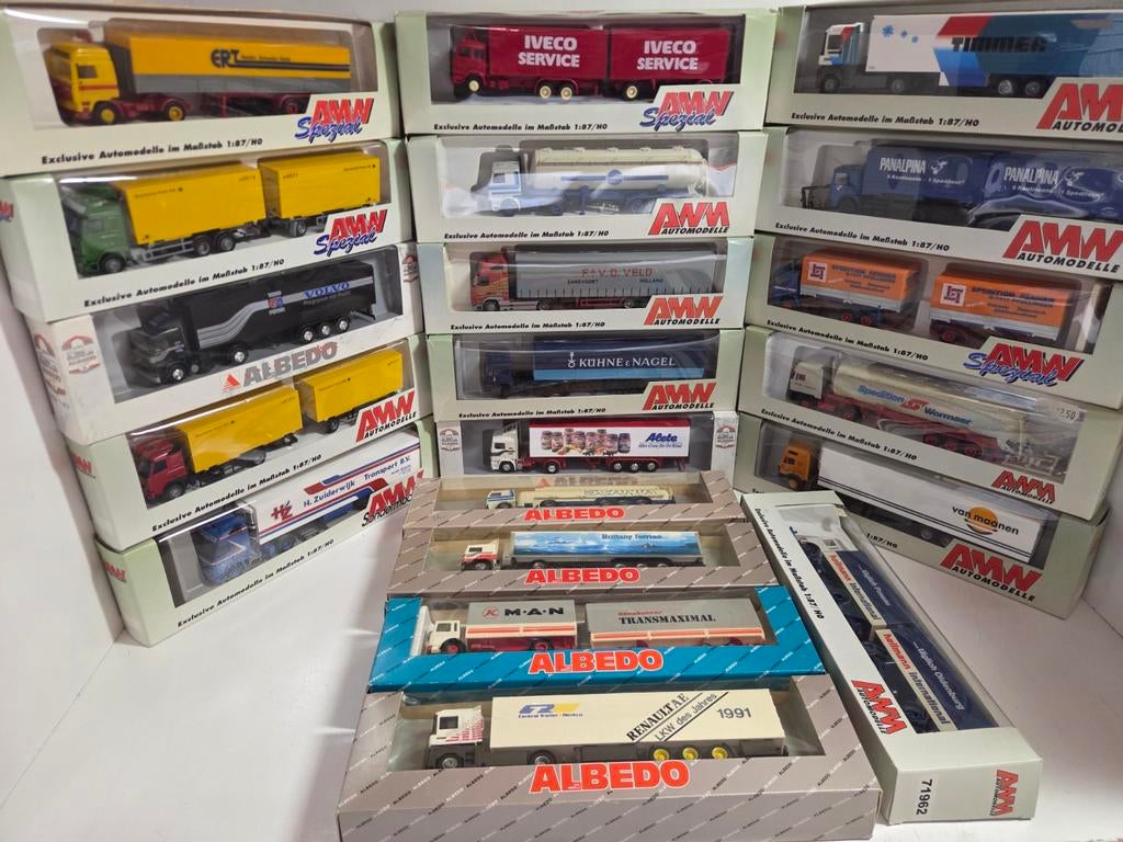 AWM/Albedo vrachtwagen modellen 1:87, Overige merken, ., Ophalen of Verzenden, Zo goed als nieuw