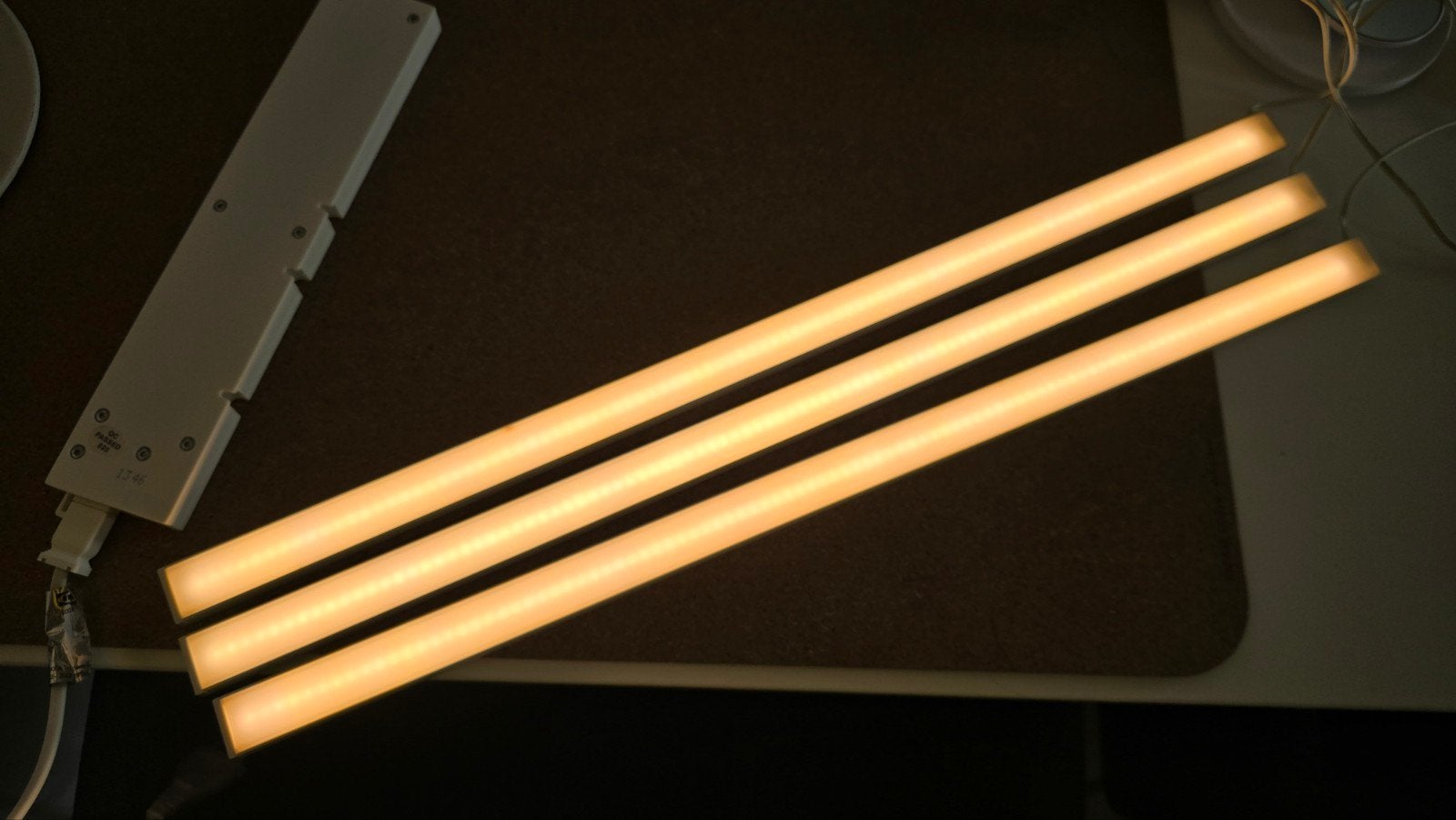 IKEA Omlopp LED verlichting met driver en afstandsbediening, Wit, Gebruikt, Met afstandsbediening, Ophalen of Verzenden