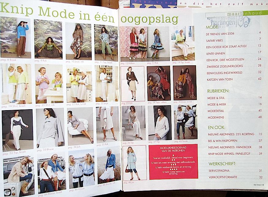 2 bladen vol patronen knip 3/2006 en diana nr 66, Hobby en Vrije tijd, Kledingpatronen, Overige typen, Verzenden, Vrouw, Zo goed als nieuw