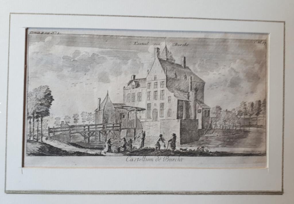 022/ Antwerpen Castellum de Burcht Kopergravure  1698, Ophalen of Verzenden
