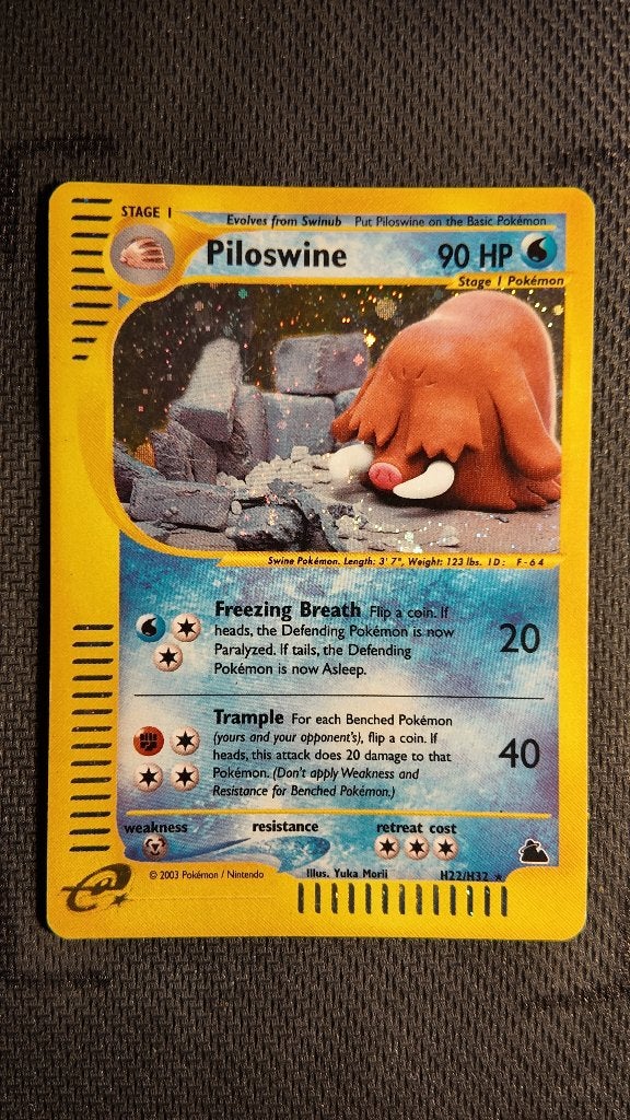 Piloswine H22 Skyridge | Pokemon kaart, Ophalen, Zo goed als nieuw, Losse kaart, Foil
