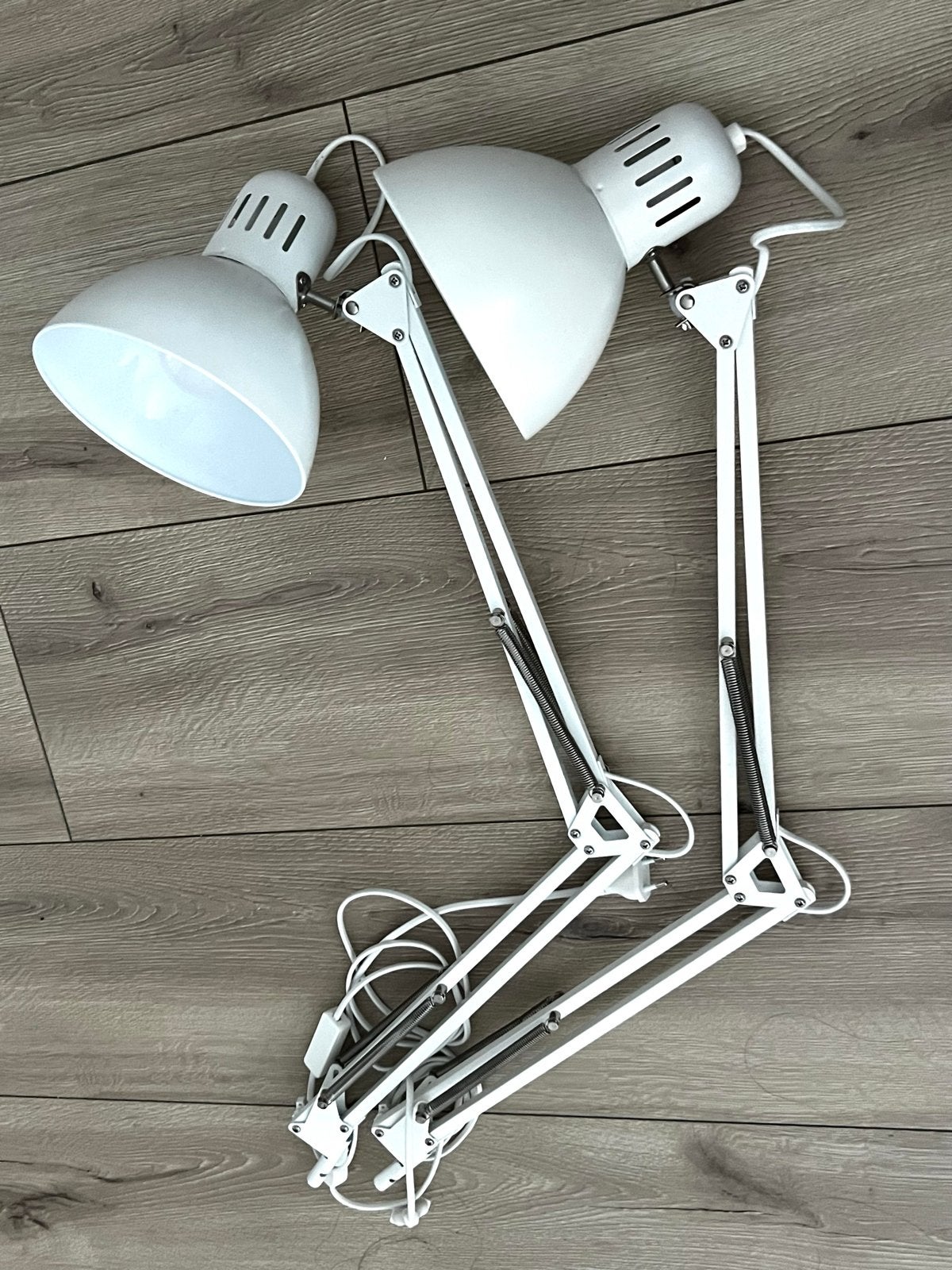 IKEA Tertial Bureaulamp - Wit (2 stuks), Metaal, Wit, Gebruikt, Verstelbaar