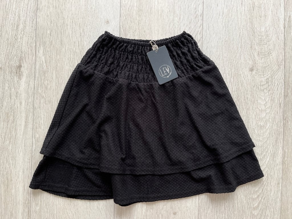 NIEUW Levv Zwarte Rok Rokje, Zwart Strokenrok Mt. 158, 164, Meisje, Nieuw, Ophalen of Verzenden, Jurk of Rok