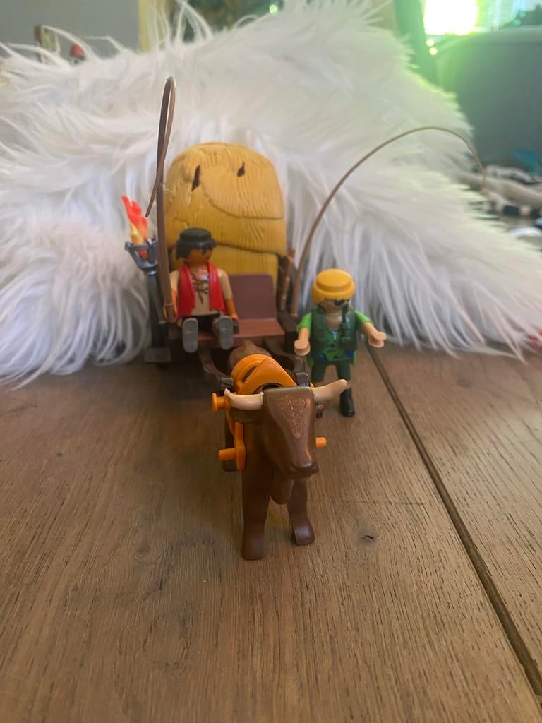 Playmobil Ossenkar met Figuren, Ophalen of Verzenden, Gebruikt