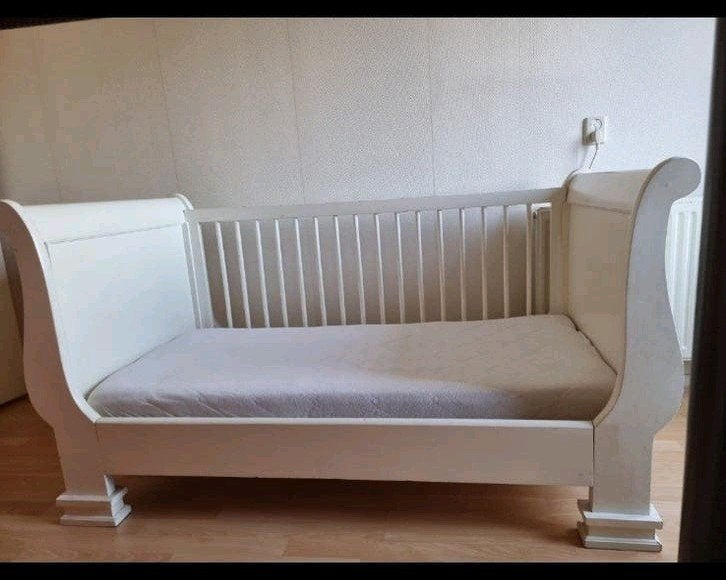 zeer stijlvol en elegant slee-ledikant - sleigh bed, Ophalen, Gebruikt, Eenpersoons, Wit