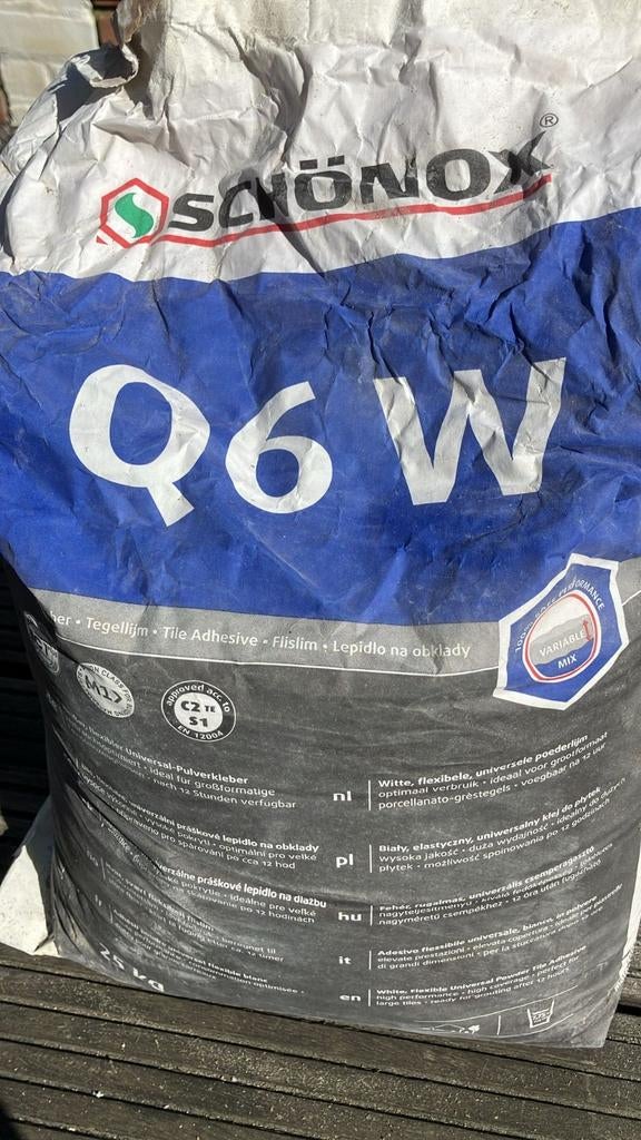 Schönox Q6W Tegellijm - Witte, Flexibele Poederlijm, Ophalen, Nieuw, Overige materialen, Overige typen