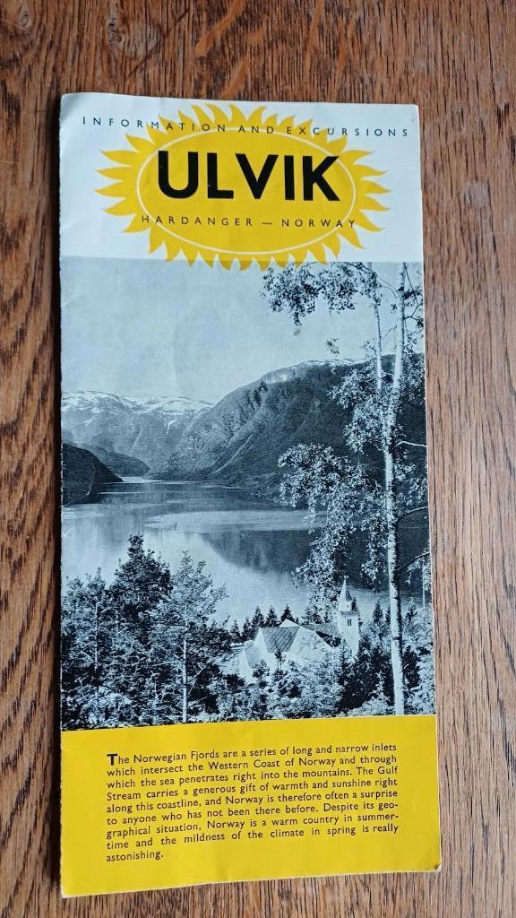 Ulvik / Hardanger / Noorwegen / 1965, Europa, Ophalen of Verzenden, Brochure, Gelezen