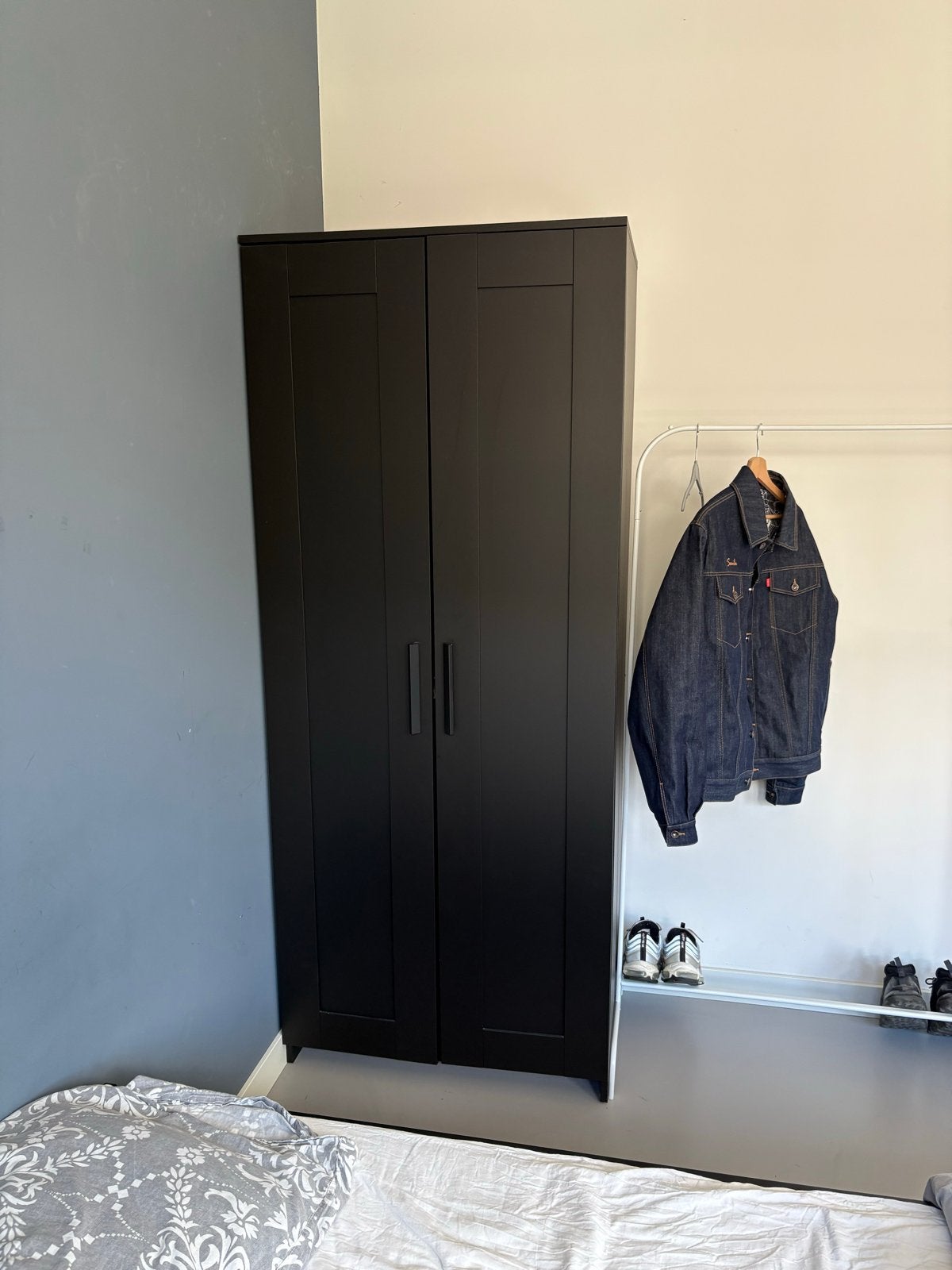 Ikea Brimnes Garderobekast Zwart 78x50x190cm, Ophalen, Gebruikt, 50 tot 100 cm, 150 tot 200 cm
