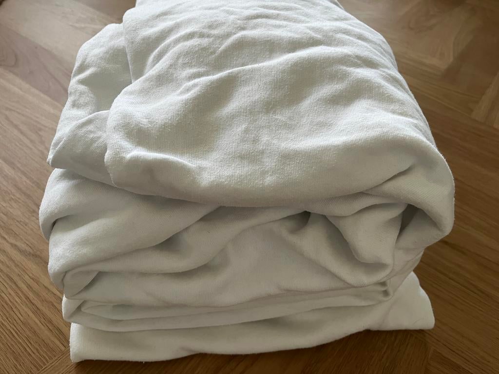Drie moltons 90x200, Jongetje of Meisje, Wit, Dekbedovertrek, Ophalen of Verzenden