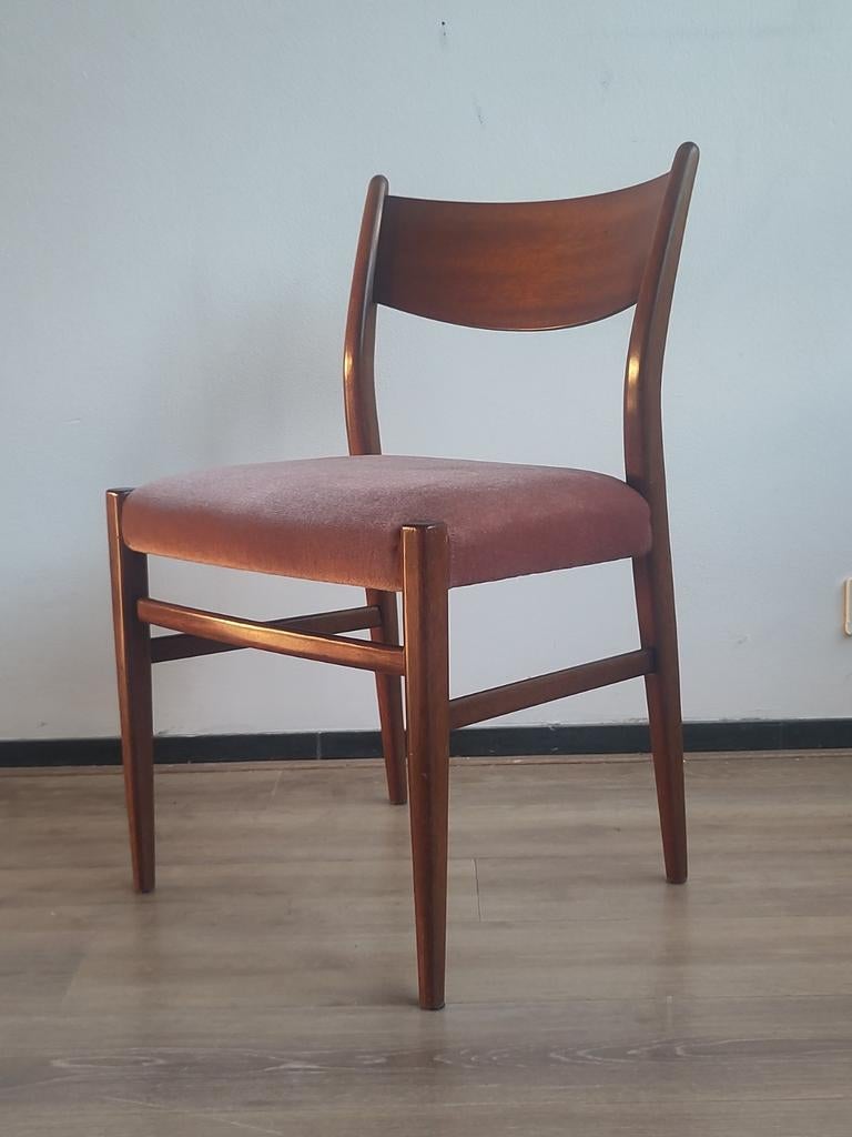 4x stoel Pastoe SA10 eetkamerstoel Cees Braakman teak hout, Ophalen, Gebruikt, Bruin, .