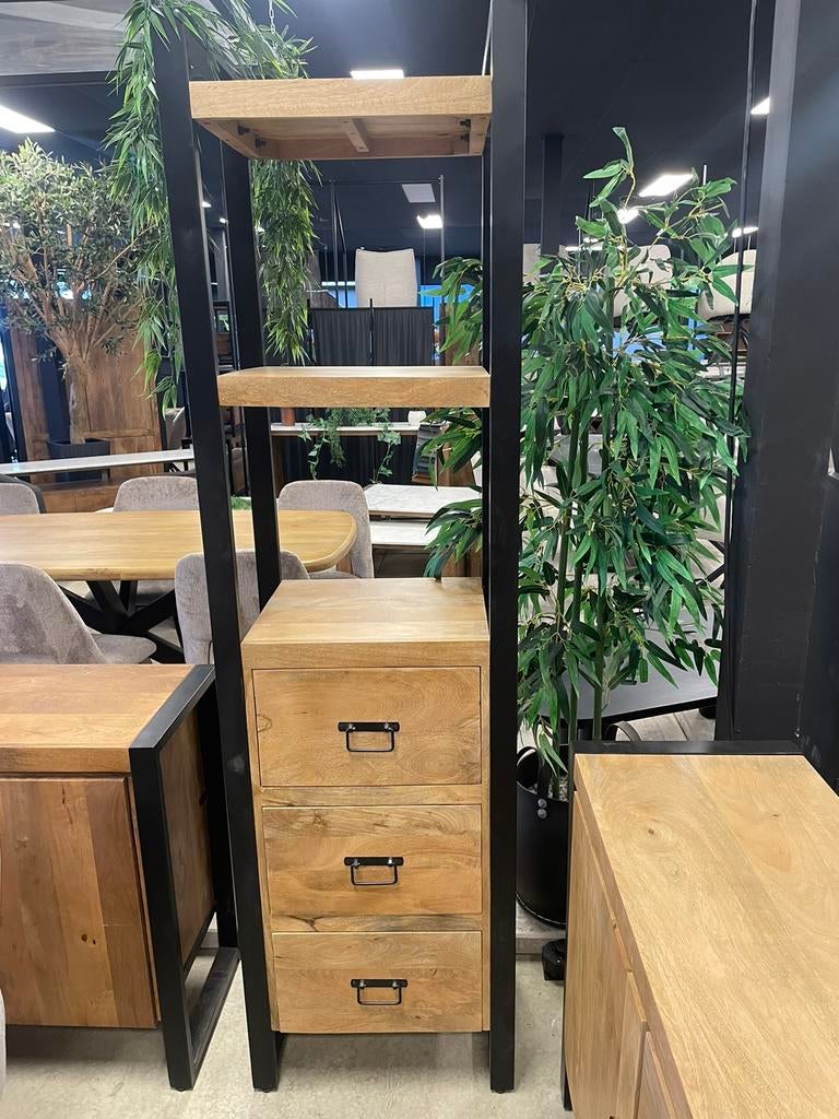 LEEGVERKOOP LUXE 3 LADEN MANGO VOORRAAD BIJ CHEFMEUBEL 299 !, Huis en Inrichting, Stoelen, Ophalen, Bruin, Nieuw, Modern