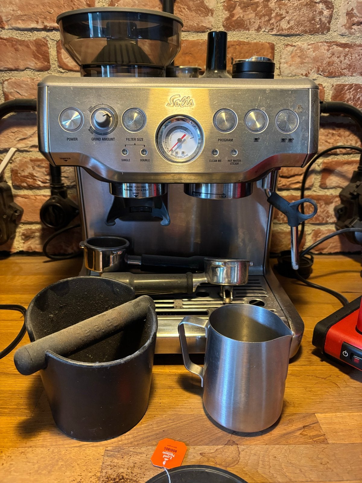 Solis Barista Express met extra's - Perfecte Espresso, Gebruikt, Espresso apparaat, Koffiebonen, Ophalen