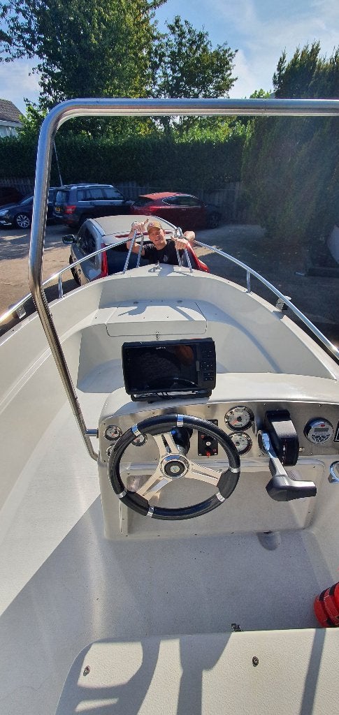 Te koop console boot askeladden, Watersport en Boten, 60 pk, Gebruikt, Buitenboordmotor, Polyester