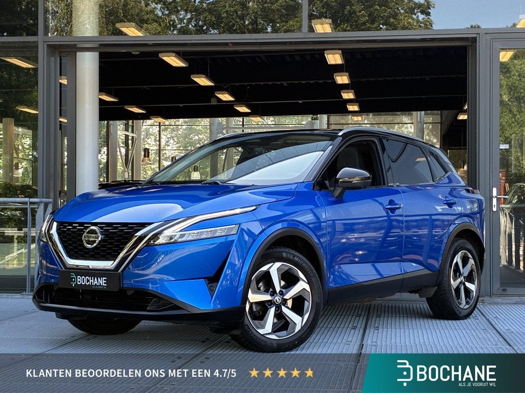 Nissan Qashqai 1.3 MHEV Xtronic Business Premium 155PK | Tre, Auto's, Nissan, Euro 6, Blauw, Leder en Stof, Bedrijf