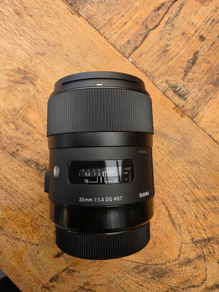 Sigma 35mm 1:1.4 DG Ø67 EF Mount, Audio, Tv en Foto, Fotografie | Lenzen en Objectieven, Ophalen of Verzenden, Gebruikt, Standaardlens