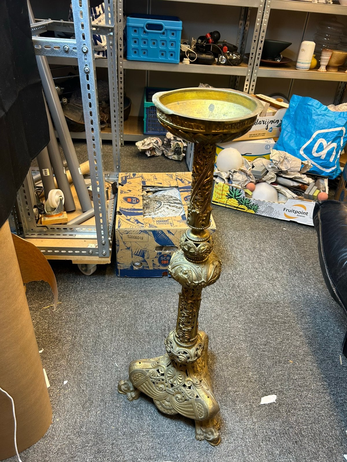 Antieke Messing Kerkkandelaar Evangelisten (60-80cm), Antiek en Kunst, Ophalen