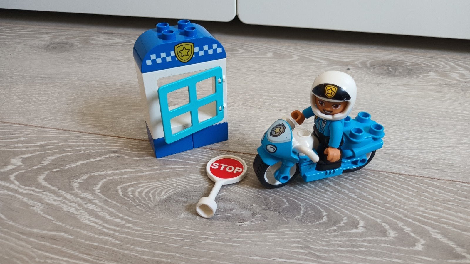 LEGO Duplo Politie Motor met Agent en Stopbord 10900, Ophalen of Verzenden, Gebruikt, Overige merken